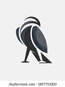 simple and minimalist eagle bird illustration