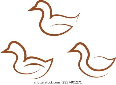 Simple minimalist elegant duck illustration