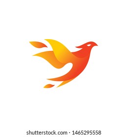 Simple minimalist elegant phoenix bird