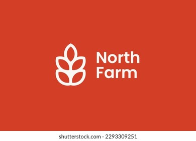 Simple Minimalist Farm Logo Vector