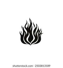 Simple and minimalist fire logo