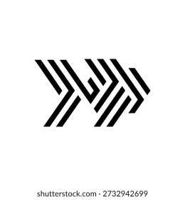 simple and minimalist fish woven lines logo vector