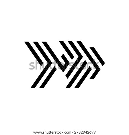 simple and minimalist fish woven lines logo vector
