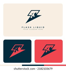 einfaches minimalistisches Flash-Sturm-Logo