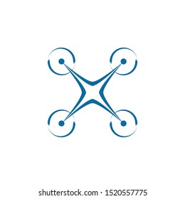 simple minimalist flat drone logo