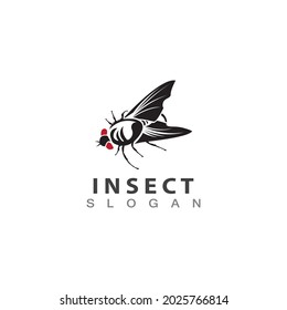 Simple minimalist flies insect logo image design style