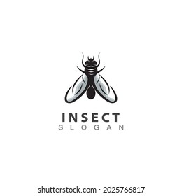 Simple minimalist flies insect logo image design style