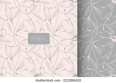 simple minimalist floral pattern for wallpaper