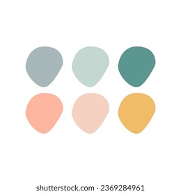 simple minimalist floral-toned color palette with swatches. earth-toned colors combination.