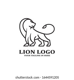 The simple minimalist forest lion king logo design concept is suitable, for business consulting and technology companies