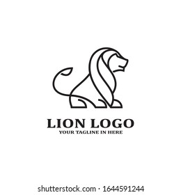 The simple minimalist forest lion king logo design concept is suitable, for business consulting and technology companies