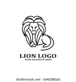 The simple minimalist forest lion king logo design concept is suitable, for business consulting and technology companies