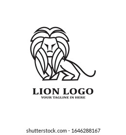 The simple minimalist forest lion king logo design concept is suitable, for business consulting and technology companies