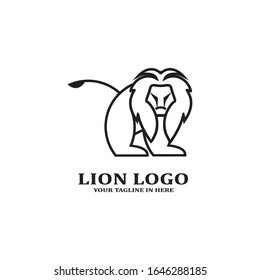 The simple minimalist forest lion king logo design concept is suitable, for business consulting and technology companies