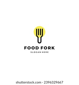 Logotipo de horquilla simple y minimalista para su negocio alimentario