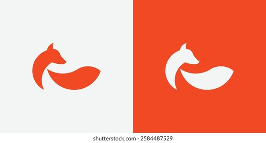 A simple and minimalist fox logo design that is suitable for fashion brands