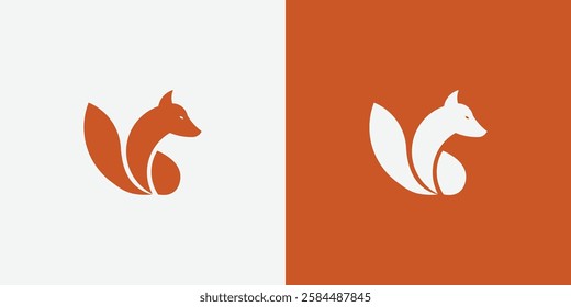 A simple and minimalist fox logo design that is suitable for fashion brands