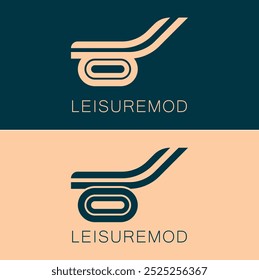 Simple Minimalist Furniture Logo. People Interior Sofa Chair with Modern Lineart Outline Style. Furnishing Interior Logo Design Template.
