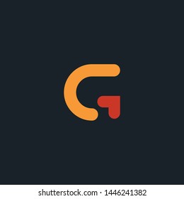 Simple Minimalist G Letter Initials Mark for Logo Template