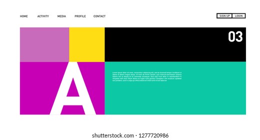 Simple and Minimalist Geometric Design Layout for Website and Presentation Template