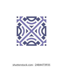Simple Minimalist Geometric Pattern in the Style of Creative Outline Art