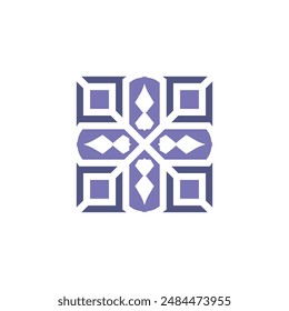 Simple Minimalist Geometric Pattern in the Style of Creative Outline Art