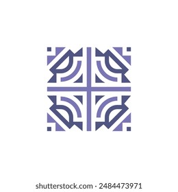 Simple Minimalist Geometric Pattern in the Style of Creative Outline Art