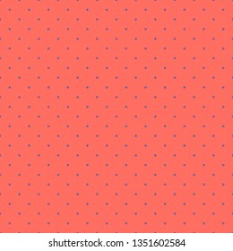 Simple minimalist geometric seamless pattern with small squares, dots, pixels. Vector abstract background in bright colors, coral and purple. Subtle minimal texture. Repeat design for decor, covers