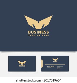 Simple and minimalist geometric winged letter P logo