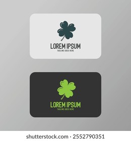 Simple Minimalist Green Ireland Irish Clover Icon Symbol Logo Design Vector