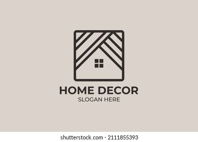 simple and minimalist home decor logo set