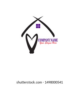 simple and minimalist house logo