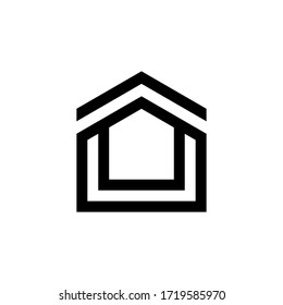 Simple minimalist house logo template