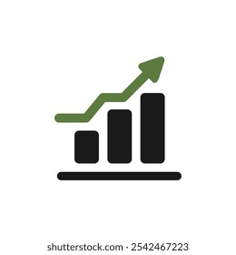 Simple and minimalist icon or illustration of price up and down diagram suitable for website design