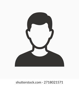 A simple, minimalist icon representing a person's silhouette, with a dark grey head and shoulders against a white background. This generic avatar is often used as a placeholder for user profiles.