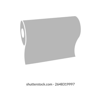 Simples, ícone minimalista de um rolo de papel.  Perfeito para representar conceitos de armazenamento, abundância ou novos começos.