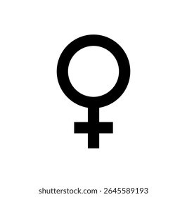 Ícone simples e minimalista de um sinal ou símbolo do feminismo ou das mulheres