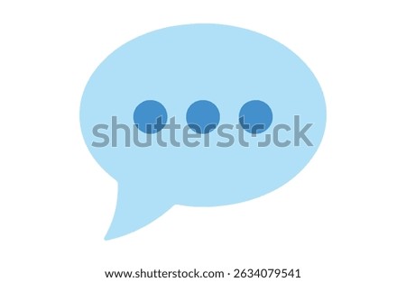 A simple, minimalist icon of a speech bubble with three dots, indicating a pause or ellipsis. The speech bubble is light blue, with a darker blue dot inside it, and a small tail at the bottom left.