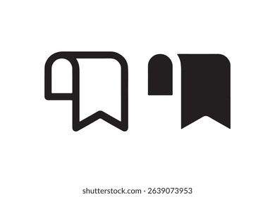 Simple minimalist icons of open and closed books in black and white.