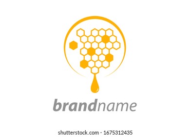 Simple and Minimalist illustration logo design hive bee.