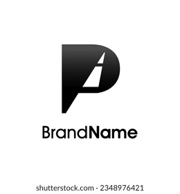 Simple and Minimalist Illustration logo design Initial P Road Way. Logo good for your any company.
