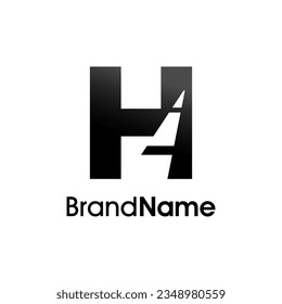 Simple and Minimalist Illustration logo design Initial H Road Way. Logo good for your any company.