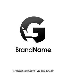 Simple and Minimalist Illustration logo design Initial G Road Way. Logo good for your any company.