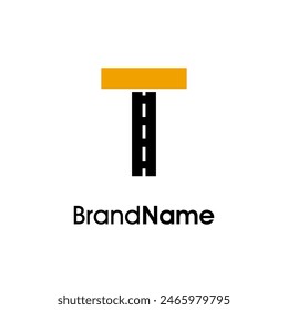Diseño del logotipo de la ilustración simple y minimalista para combinar con el icono de manera en dos colores. Logotipo bueno para la entrega, transporte y logística relacionados con la empresa.