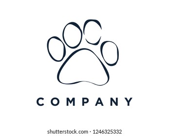 simple and minimalist illustration of paws.