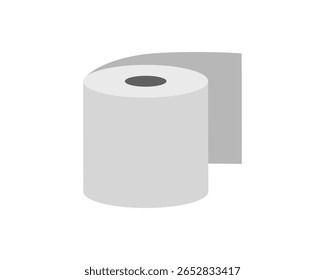 Simples, ilustração minimalista de um rolo de toalhas de papel.  Perfeito para design de site, ícones de aplicativo ou representando limpeza, frescura e higiene.