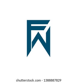 Simple Minimalist initial FW logo design