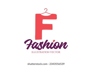 Simple Minimalist Initial Letter F for Fashion Icon Symbol Illustration Design Vector