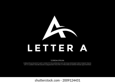 Simple Minimalist Initial Letter A Monogram Logo Design Vector