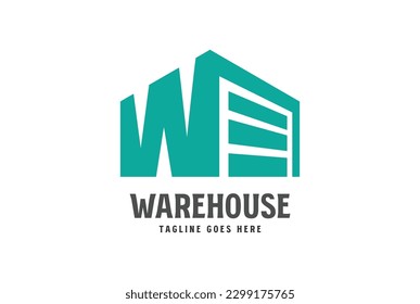 Simple Minimalist Initial Letter W for Warehouse Logo Design Vector